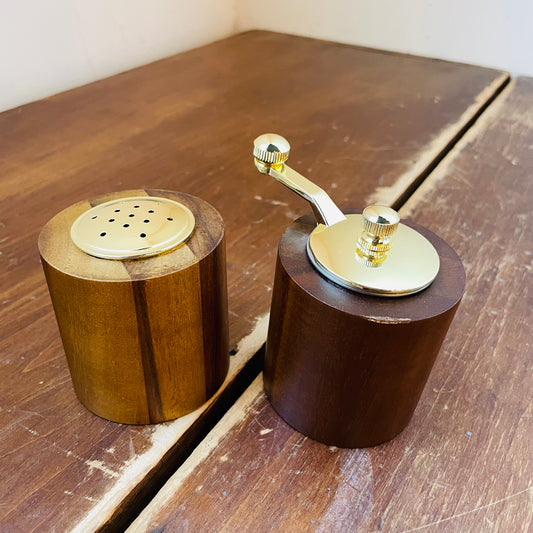 Acacia Wood Salt Shaker & Pepper Mill Set