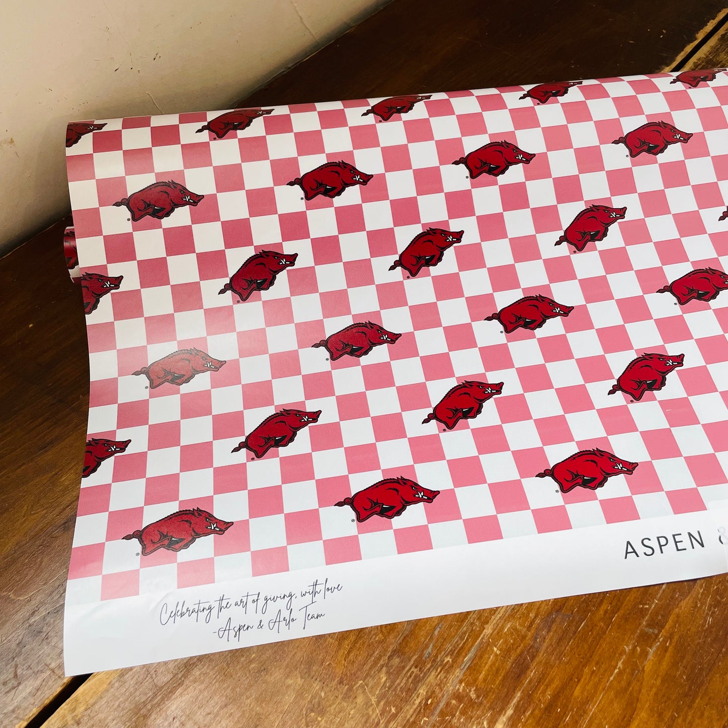 Checked in Arkansas 30" x 180" Wrapping Paper