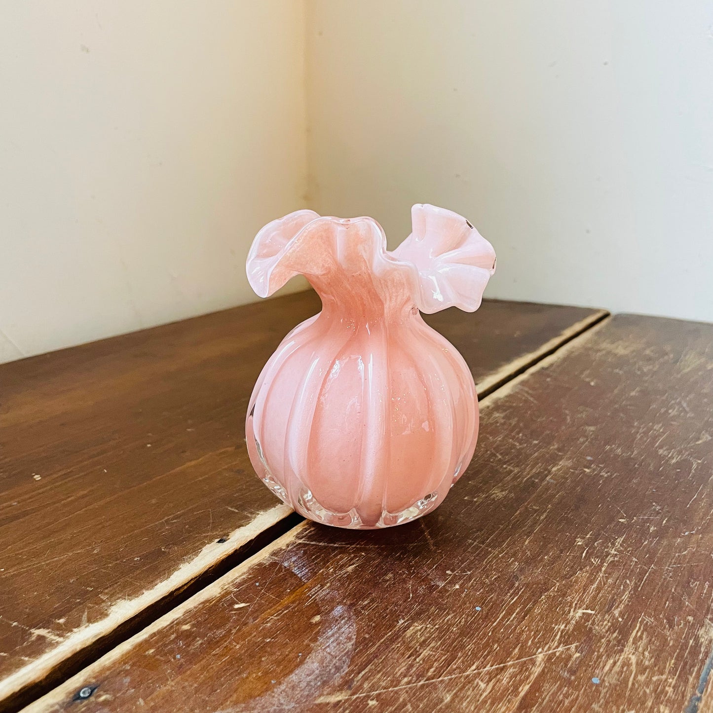 Pale Pink Ruffle Vase