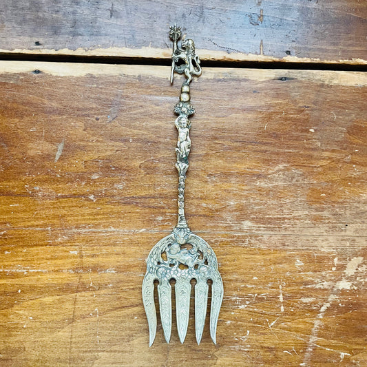 Ornate Italian Serving Fork- Vintage