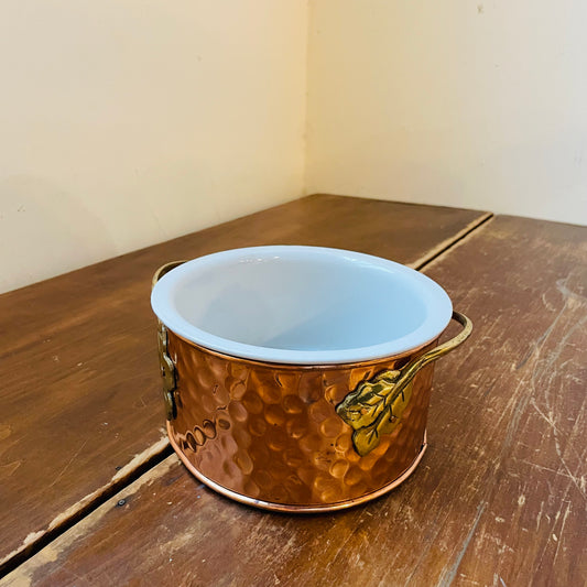 Telaflora Copper Casserole Holder & Insert- Vintage