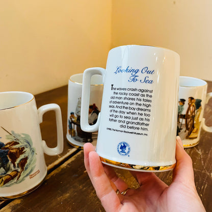 "Seafarers Collection" by Norman Rockwell Mug Set- Vintage