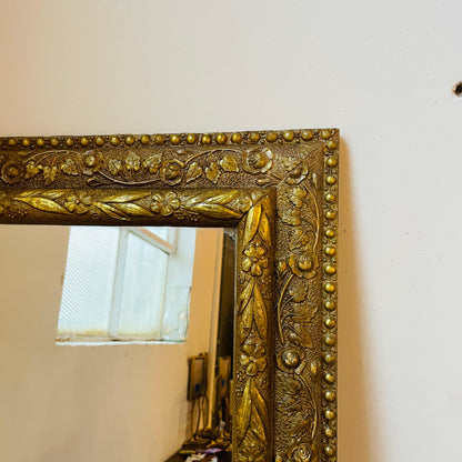 Golden Floral 27" x 21.5" Mirror- Vintage
