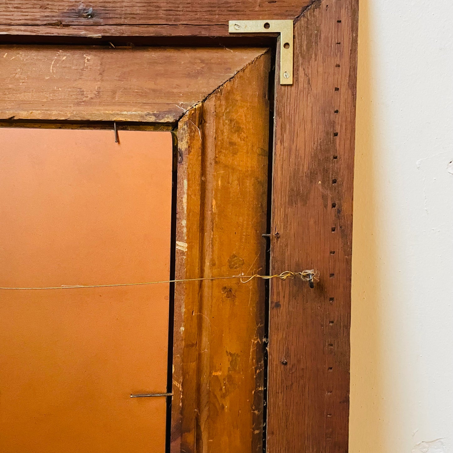 Two Tone Botanical 27" x 31" Mirror- Vintage