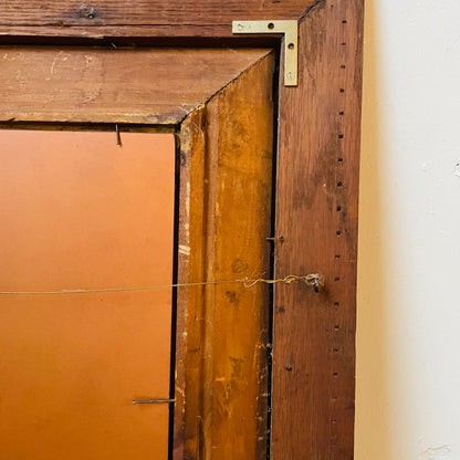 Two Tone Botanical 27" x 31" Mirror- Vintage