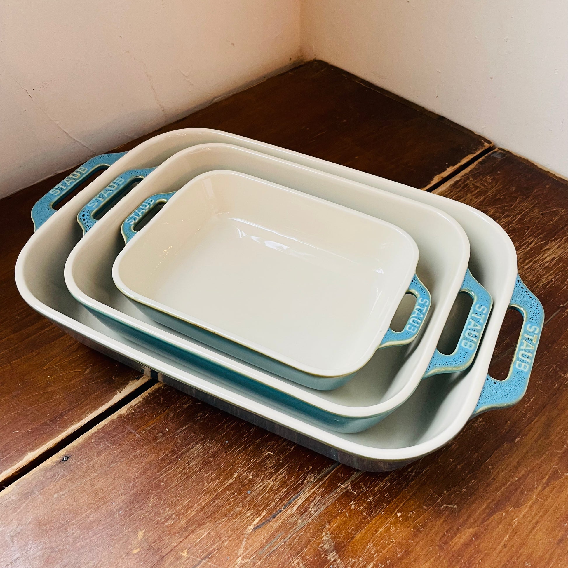 STAUB Rustic Turquoise Rectangular Baking Dish Set – Sugartown