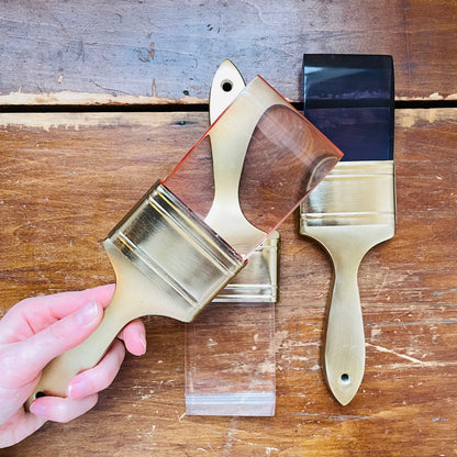 Acrylic Colorful Gold Paint Brush