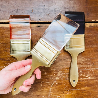 Acrylic Colorful Gold Paint Brush