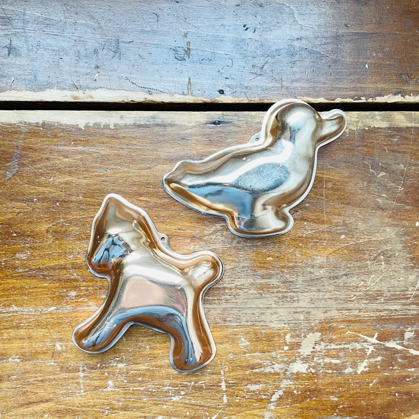 Copper Duck & Horse Jello Molds- Vintage