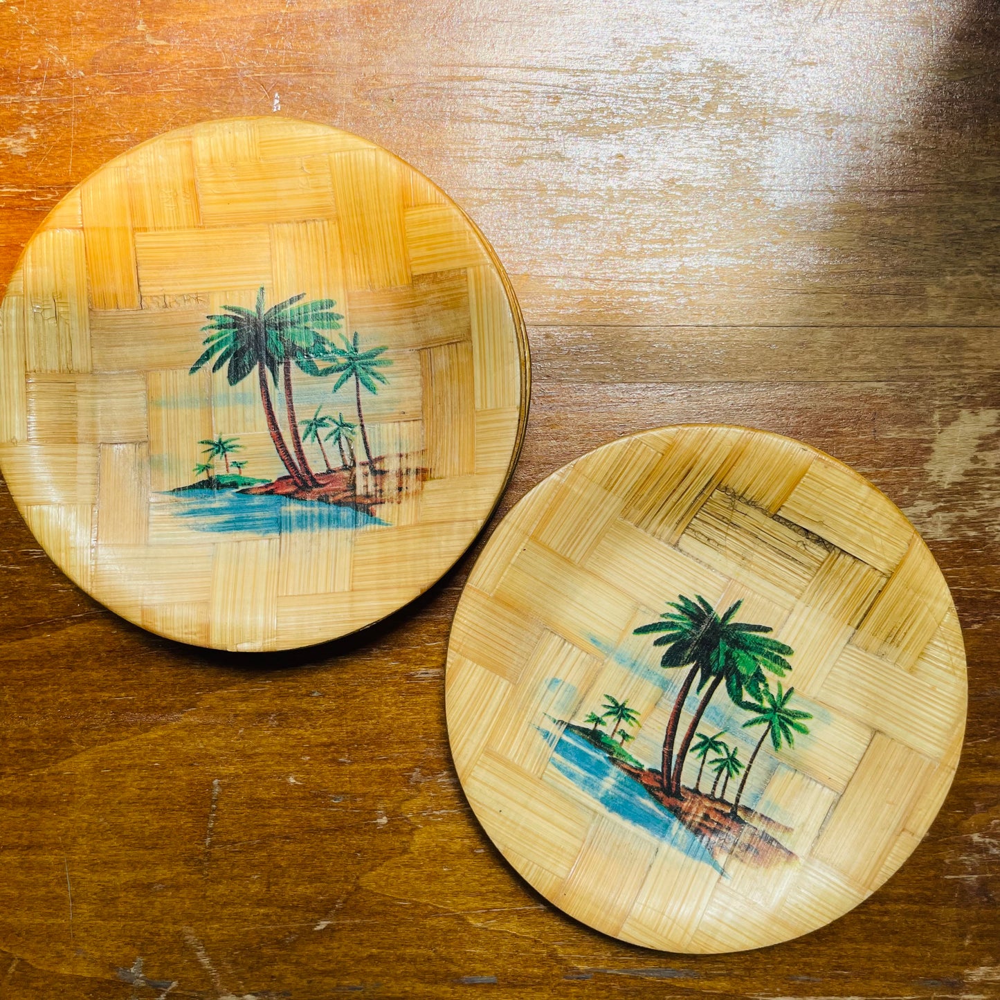 Tropical Souvenir Coasters- Set of 4- Vintage