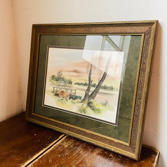 Reese Kennedy Framed Watercolor- Vintage