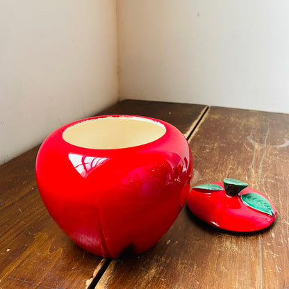 Red Apple Cookie Jar- Vintage