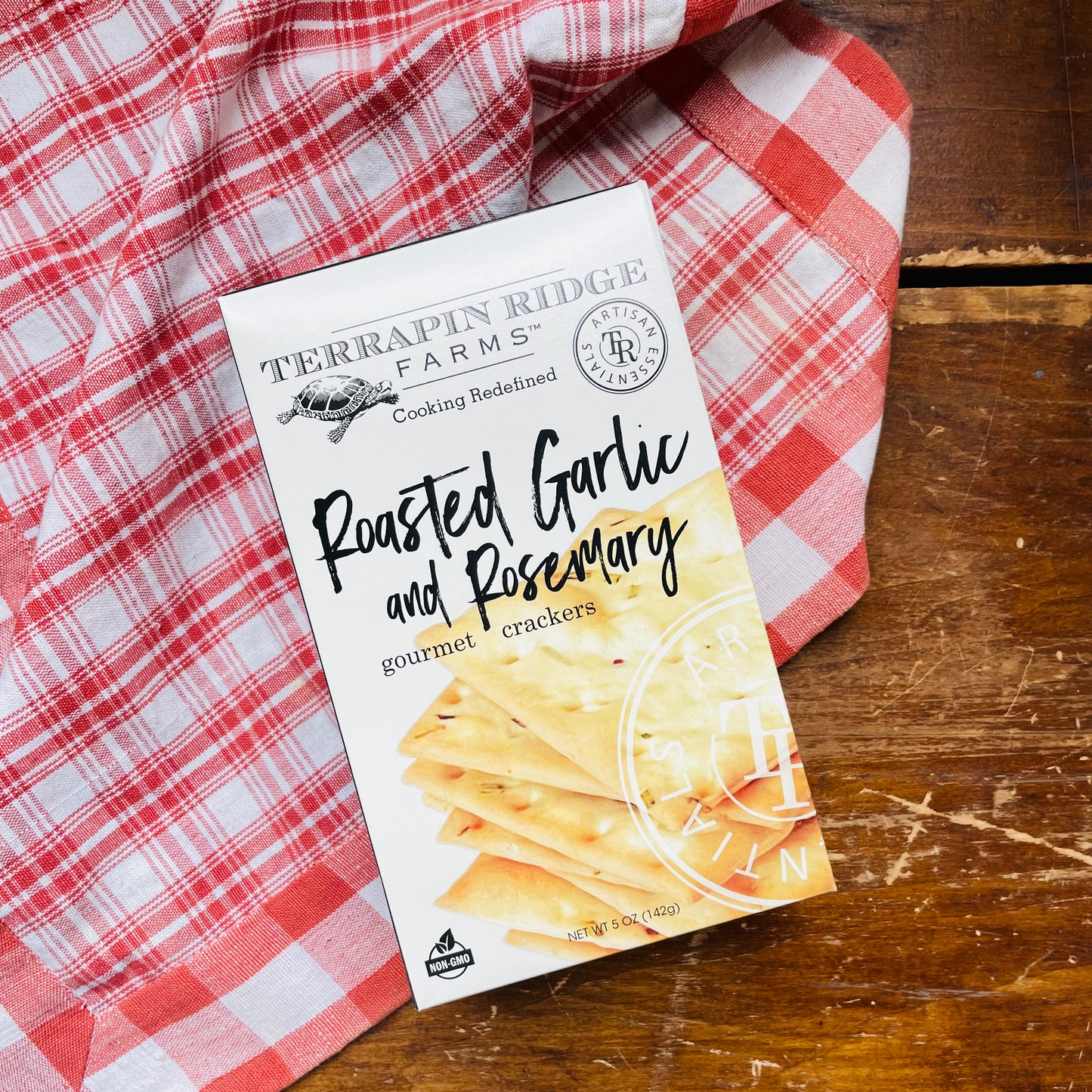 Roasted Garlic & Rosemary Crackers