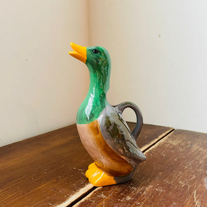 Small Stoneware Mallard Duck Pitcher