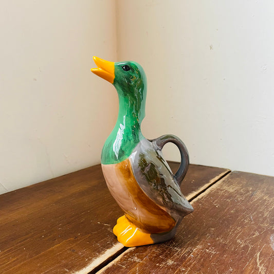 Small Stoneware Mallard Duck Pitcher