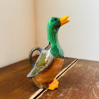 Small Stoneware Mallard Duck Pitcher
