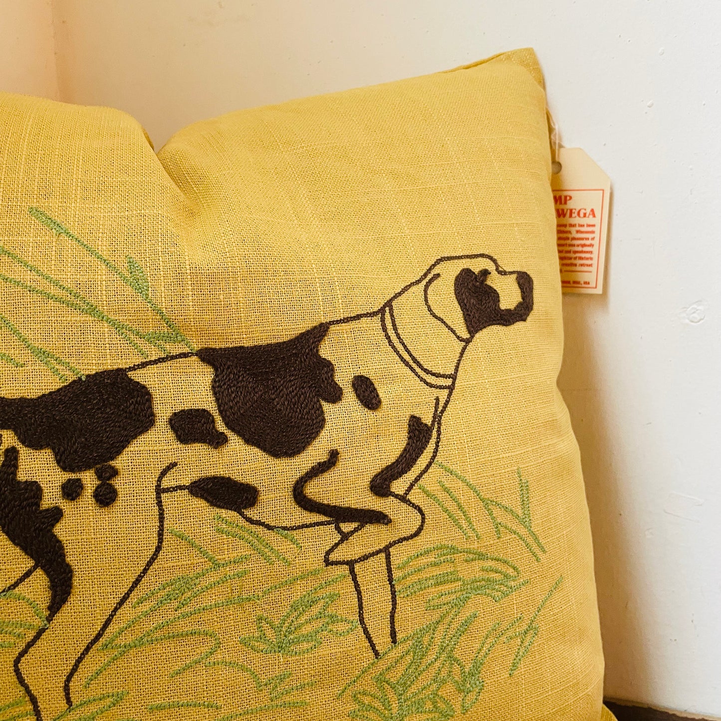 Chain-Stitched Pointer Pillow