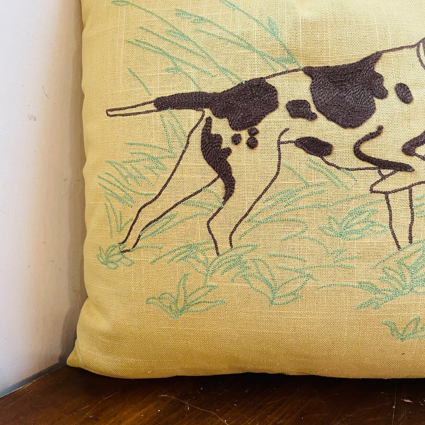 Chain-Stitched Pointer Pillow