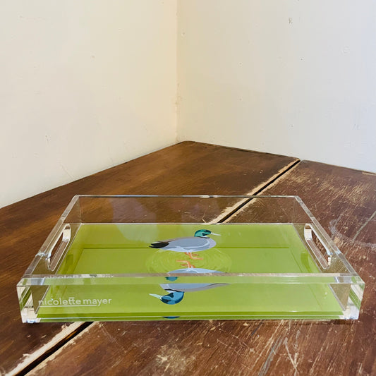 Duck Duck Muscovy Chartreuse Vanity Tray