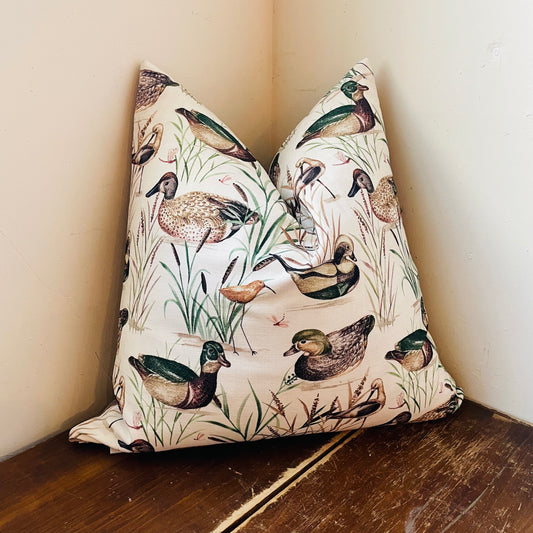 Ducks & Friends Feather Down 24x24 Pillow