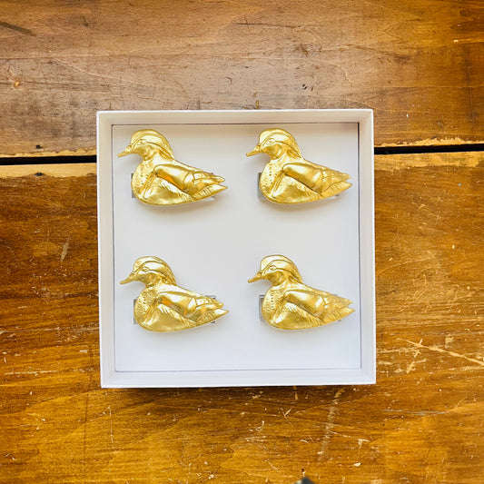 Wood Duck Clear Napkin Rings