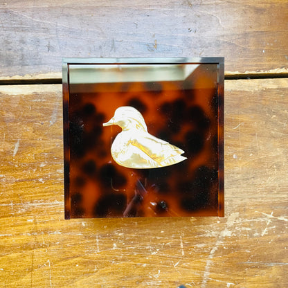 Wood Duck Tortoiseshell Cocktail Napkin Box