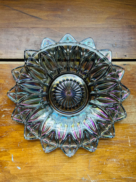 Federal Glass Petal Pattern Plate- Vintage