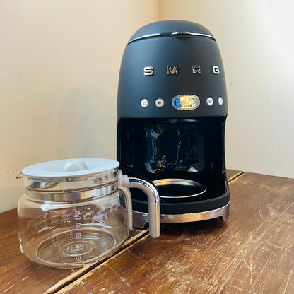 SMEG Matte Black Drip Filter Coffe Machine