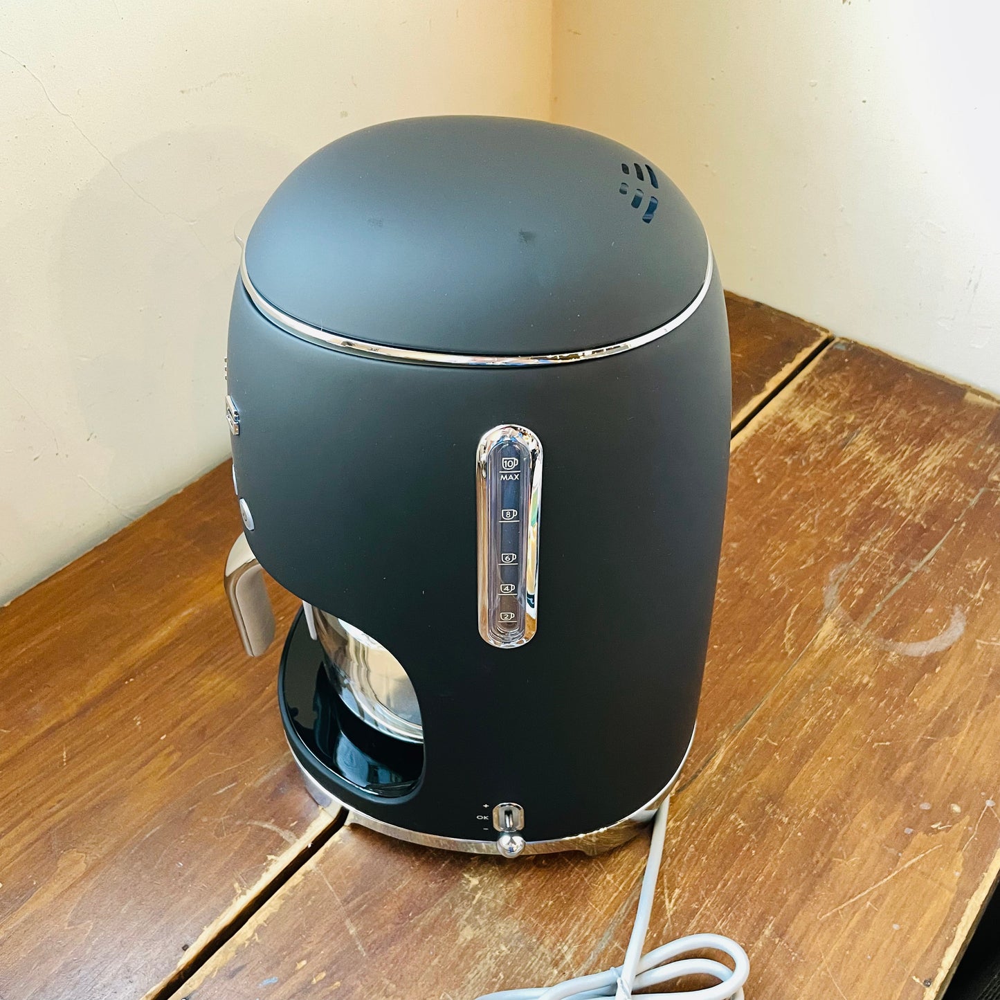 SMEG Matte Black Drip Filter Coffe Machine