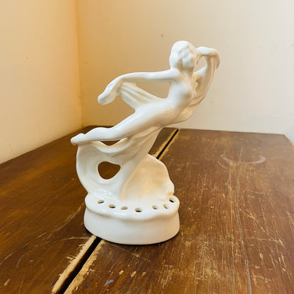Art Nouveau Nude Dancer Flower Frog- Vintage
