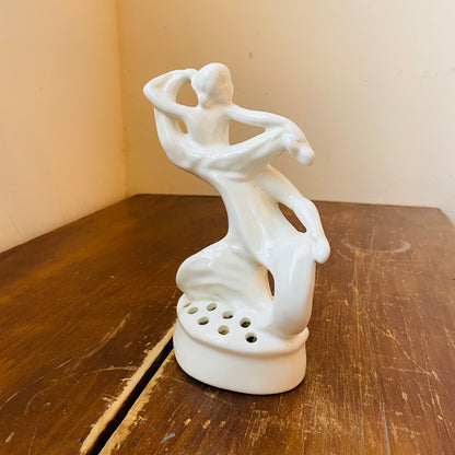 Art Nouveau Nude Dancer Flower Frog- Vintage