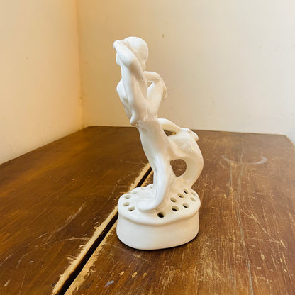 Art Nouveau Nude Dancer Flower Frog- Vintage