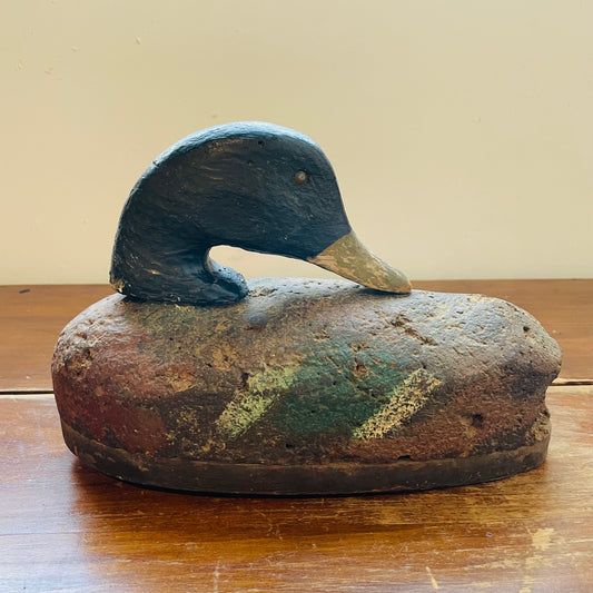 Wooden Mallard Duck Decoy- Vintage