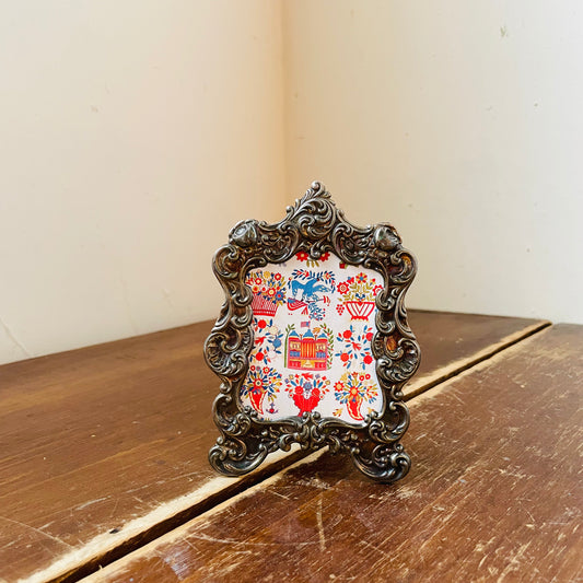 Small Silver Baroque Frame- Vintage