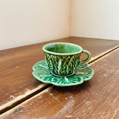 Bordallo Pinheiro Cabbage Espresso Mug & Saucer