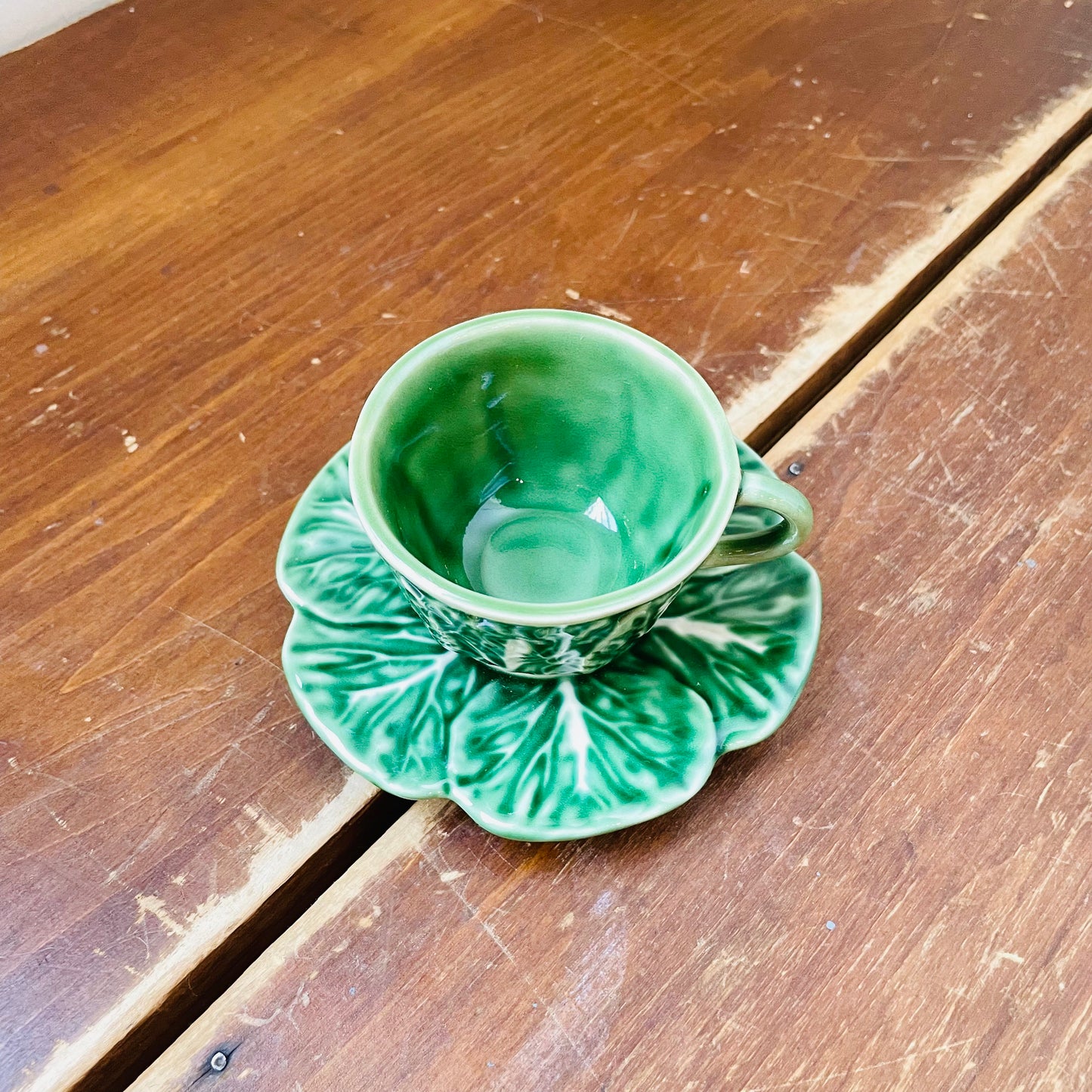 Bordallo Pinheiro Cabbage Espresso Mug & Saucer