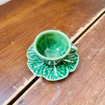 Bordallo Pinheiro Cabbage Espresso Mug & Saucer