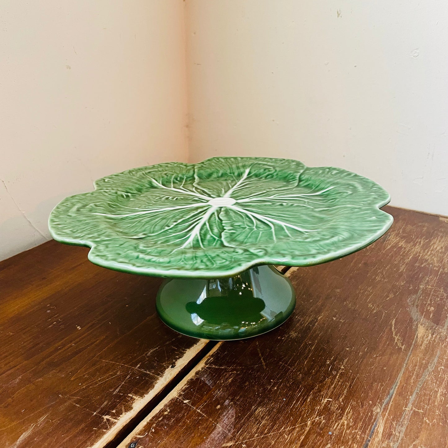 Bordallo Pinheiro Cabbage Cake Stand