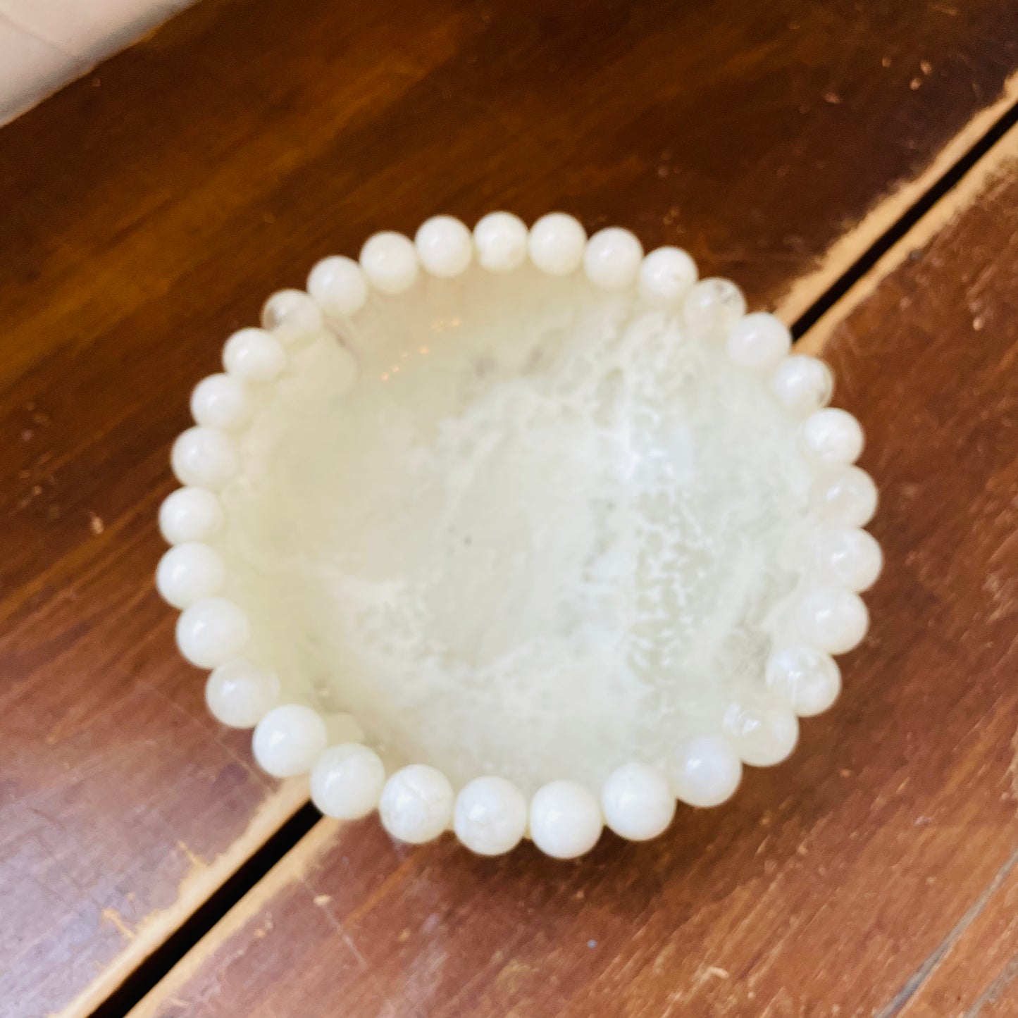 Modern Pop White Beaded Rim Bowl