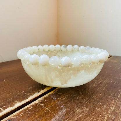 Modern Pop White Beaded Rim Bowl
