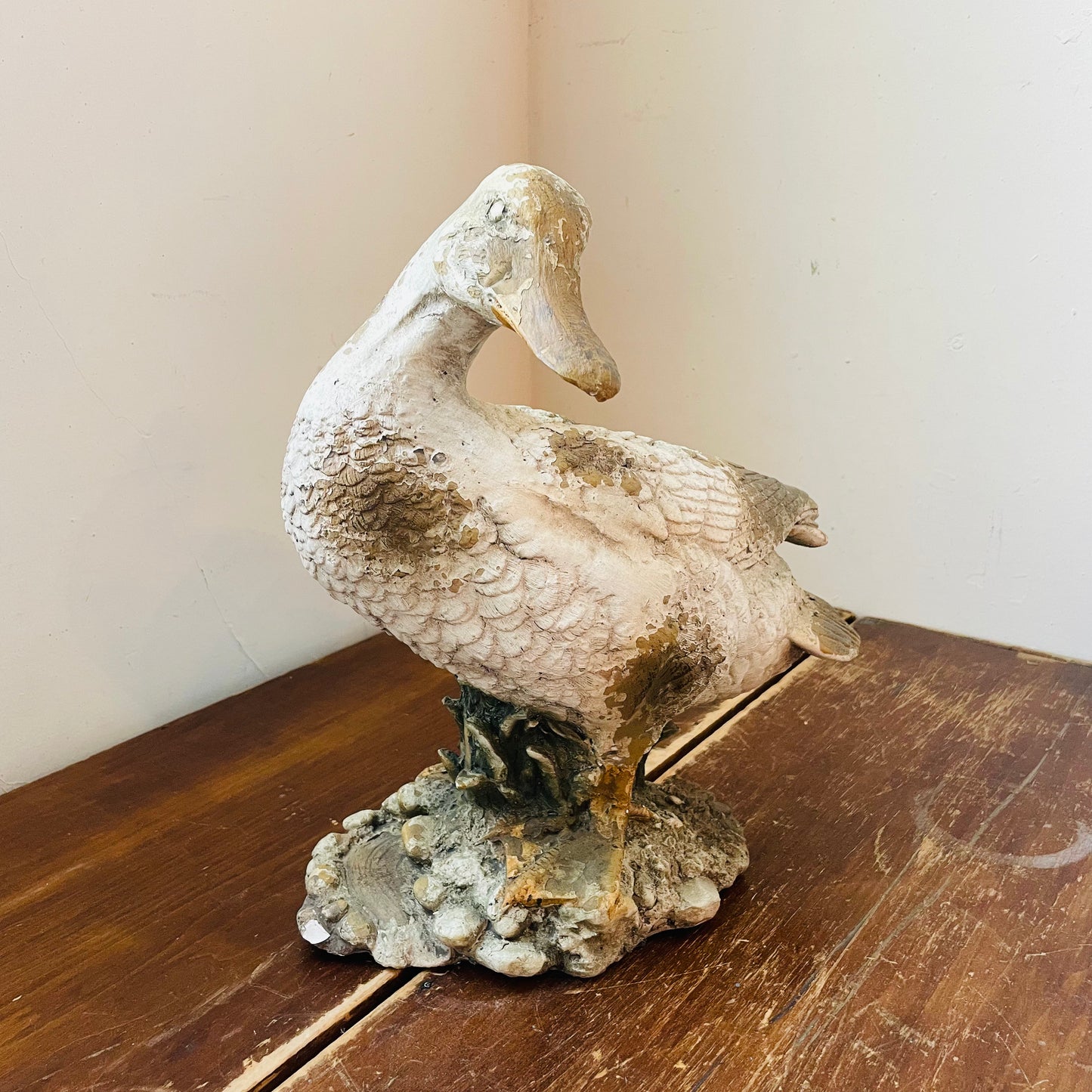 Faux Concrete Duck SOLD AS IS