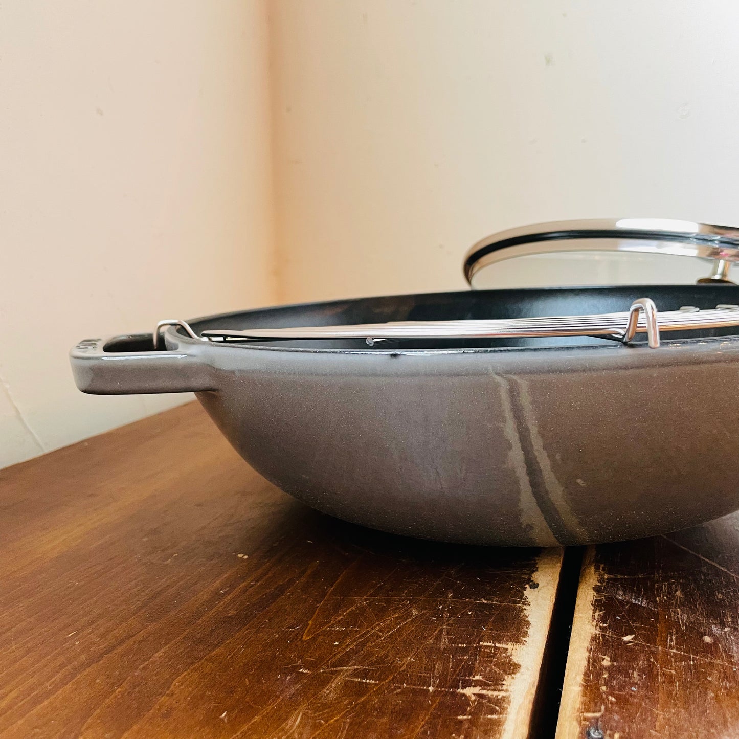 STAUB Cast Iron 4.5-qt Perfect Pan: Graphite Grey