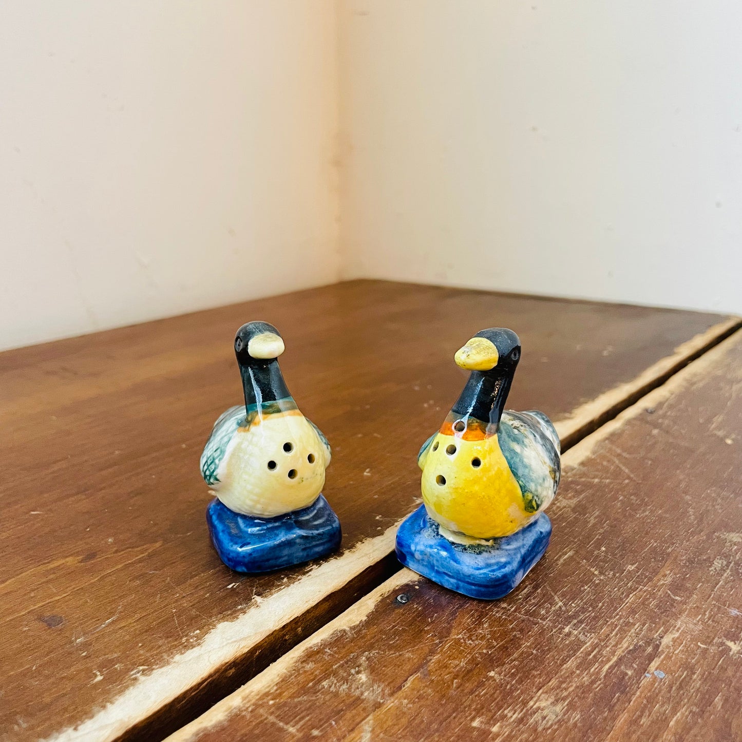 Japanese 1940's Mallard Duck Salt & Pepper Shakers- Vintage