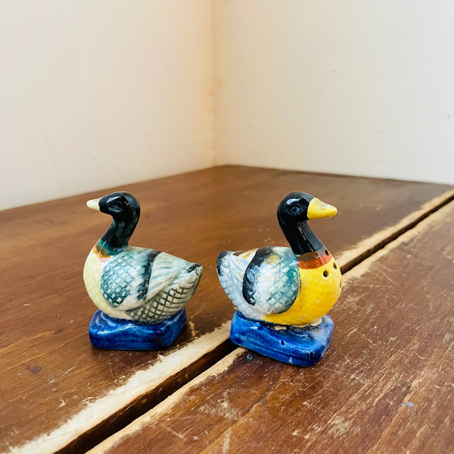 Japanese 1940's Mallard Duck Salt & Pepper Shakers- Vintage