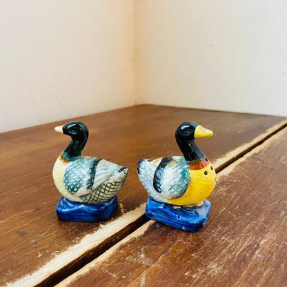 Japanese 1940's Mallard Duck Salt & Pepper Shakers- Vintage