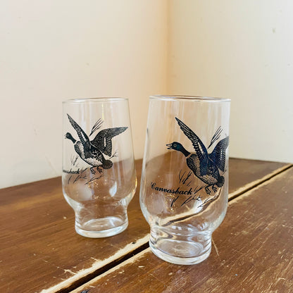 Canvasback Tall Brandy Glass Set of Two- Vintage