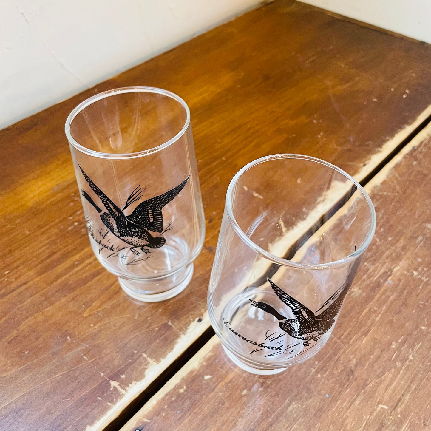 Canvasback Tall Brandy Glass Set of Two- Vintage