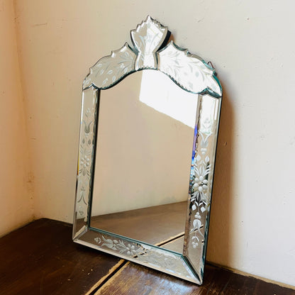 Venetian Glass Small Reproduction Mirror- Vintage