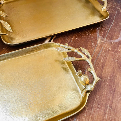 Pomegranate Branch Decorative Tray Set