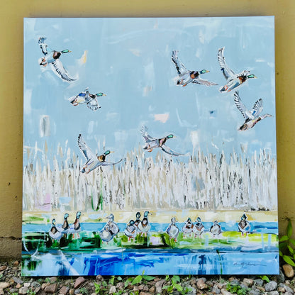 "Duck Season" Canvas 30x30 Chelsea McShane Art